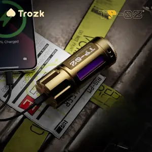 Trozk TP-02 Revolver Style Portable Charger, Rotatable & De-stressing, PD20W Fast Charge, All-Aluminum CNC Case, Widely Compatible
