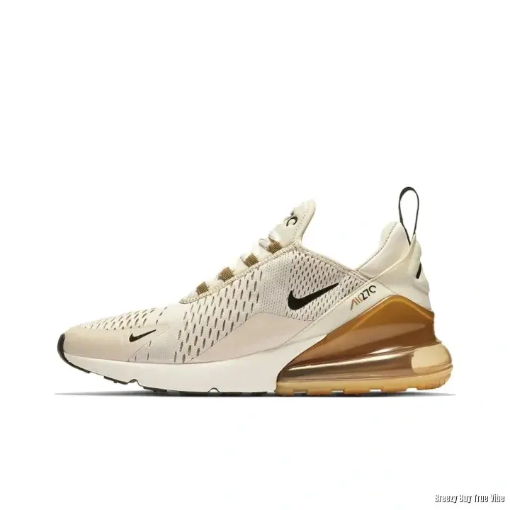 Cream Gold Mesh Athletic Running Shoes | Breathable Mesh Upper | Air Cushion Shock Absorption | Soft Landing Cushioning | Street Summer Style | Comfort Fit Unisex Multiple Sizes