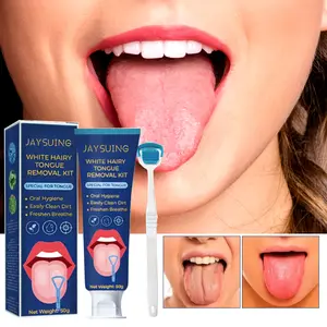 Tongue Cleaning Gel with Tongue Brush, 1 Box Tongue Coating Cleaning Gel with Tongue Brush, Oral Care Product for Freshing Breath, Daily Oral Care Product for Adults Cleaning Oral Care Clear Oral Odor Fresh Breath Cleansing Cleanser