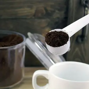 10pcs/pack Plastic Spoon, Mask Spoon, Baking Round Bottom Spoon, Liquid Powder Metering Spoon, Long-Handle Measuring Spoons - Perfect for Coffee, Pet Food, Grains, Proteins, Spices & More