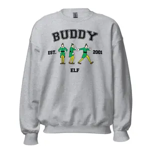 Buddy The Elf Christmas Sweater Crew Neck Classic Soft Garment