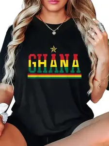 100% Cotton Ghana T-Shirt Ghanaian Flag Gift T-Shirt