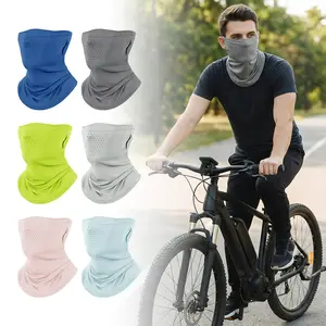 3pcs Summer Outdoor Cooling Ice Silk Face Mask for Men and Women, Full Face, Quick-Dry, Breathable, Ear-Hanging, Neck Protector