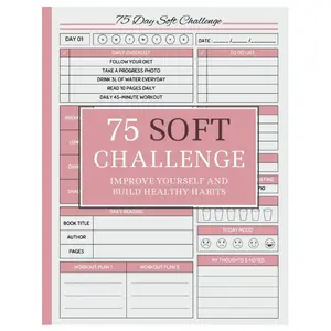 75 day soft challenge journal for women: See Your New Version In 75 Days | A Daily Progress Tracker with Rules for Your Diet Plans and Exercise
