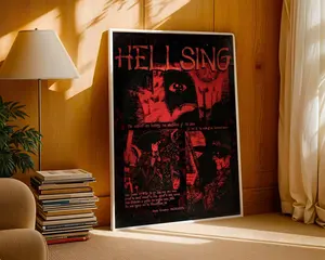 Hellsing Ultimate Anime Poster : Minimalist Anime Manga Art Print