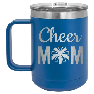 Mom Cheer2 15 oz Mug | Royal Blue