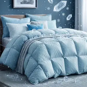 2/3-Piece Cooling Comforter Set, Reversible Cold Tech Fabric, Lightweight Soft Breathable Comforter for Hot Sleepers and Night Sweats