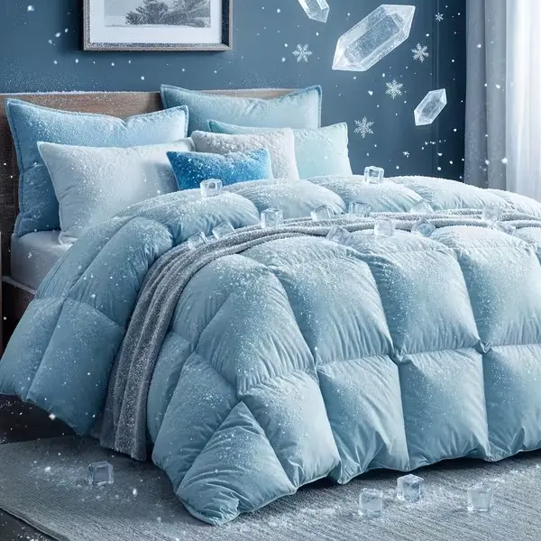 2/3-Piece Cooling Comforter Set, Reversible Cold Tech Fabric, Lightweight Soft Breathable Comforter for Hot Sleepers and Night Sweats