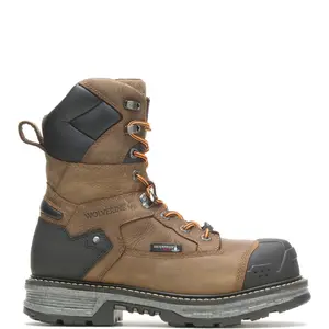Wolverine Hellcat HD UltraSpring DuraShocks WP CM 8" Mens Brown Work Boots