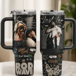 Emotional Rap Vibes 20oz/30oz/40oz Stainless Steel Tumbler – Street Soul Music Inspired Double Wall Insulated Travel Mug, Hip Hop Fan Gift