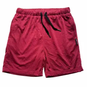 Trilogy Maroon Mesh Shorts
