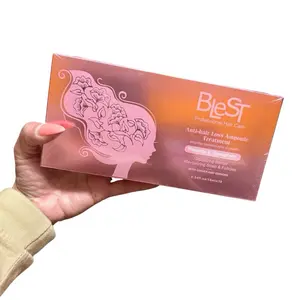 Anti-hair Loss Ampoule Treatment Blest Professional Hair Care, 10 Ct Vitamin Vials , 34g for comfort and hair loss reduction with Ginger and Ginseng, revitalizing scalp & hair follicles-haircare