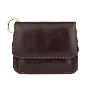 1pc Women Short Clutch Wallet, RFID blocking anti-theft design, multi-card slot layout, matched keychain pendant, compact handheld size, elegant minimalist styling, practical coin and card storage pouch, fashionable daily accessory