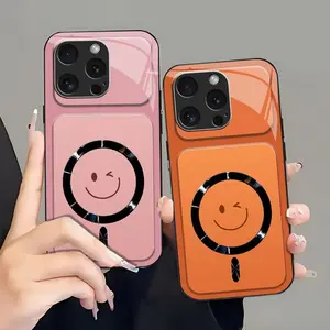 Winking Smiley MagSafe Compatible Case with Glossy Camera Lens Protection  for [iPhone 16 Pro Max] 952