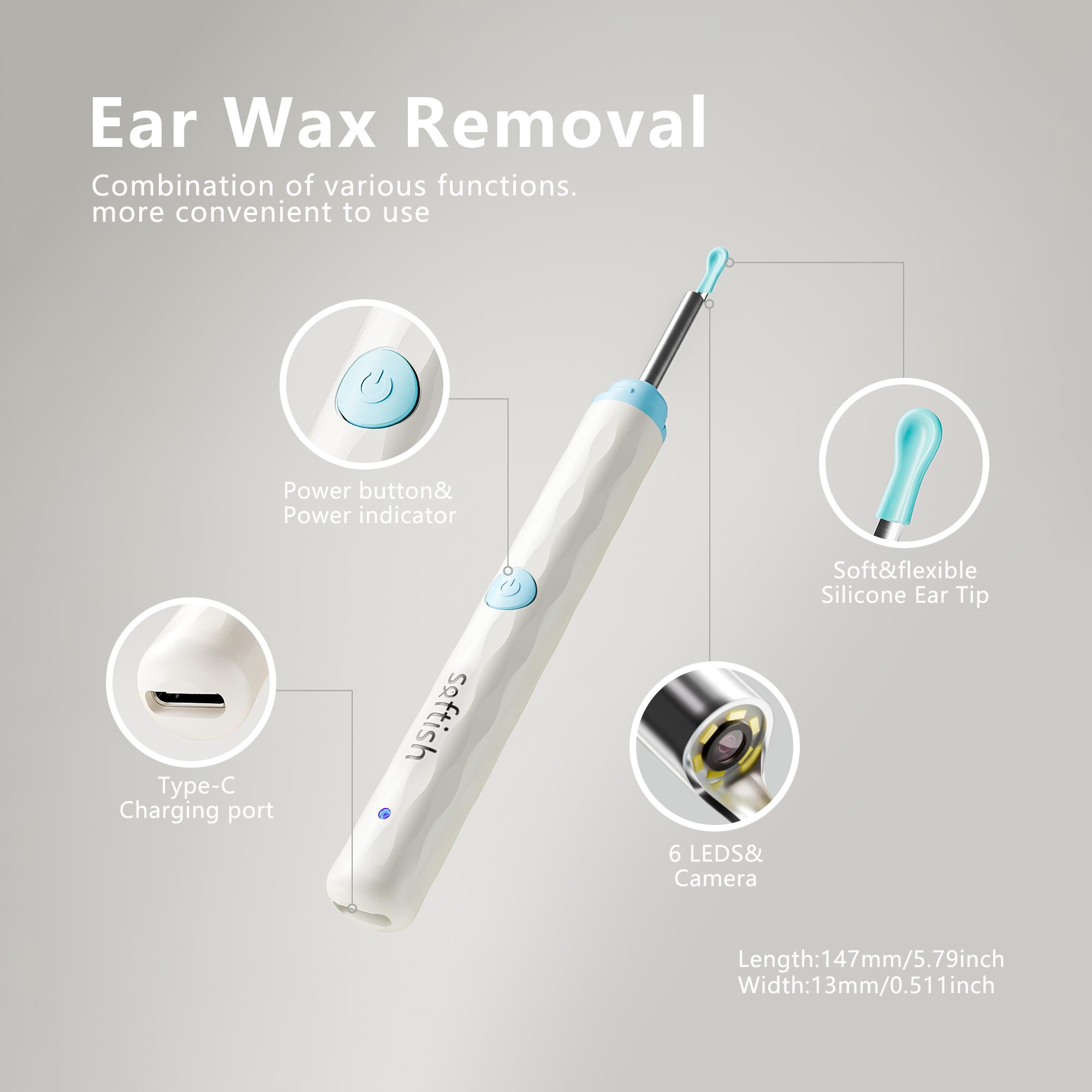 Ear Wax Removal Kit,Ear Cleaner with Camera,Ear Cleaning Kit 1269P HD Otoscope with Lights and 8 Ear Picks, Earwax Removal for Adults and Children