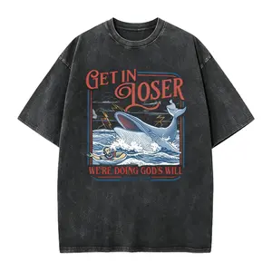 Get In Loser We're Doing God's Will Funny Christian Shirt, Jonah And The Whale Bible Verse Tee, Faith Based Gift, Religious Humor Top