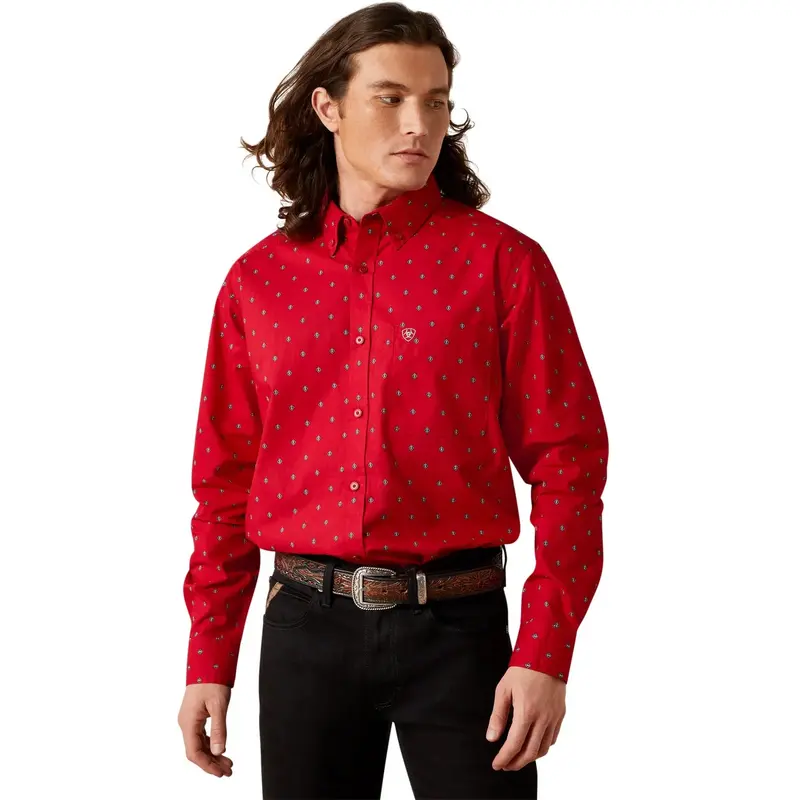 ARIAT MEN RED TRUETT FTD LS SHIRT-10065847