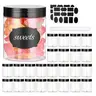 24pc Black Airtight Plastic Canister Jars (7oz) with Screw-On Lid Lock, Labels, Refill Function - Kitchen Dry Food Storage Containers for DIY Enthusiasts’ Crafting, Home Improvement Supplies with Face Masks & Body Lotion Compatibility