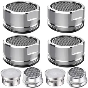 4Count  Faucet Aerator 4 Pack Kitchen Sink Aerator Replacement Parts With Brass Housing 15/16 Inch Male Thread Aeratorwith gasket for kitchen and bathroom