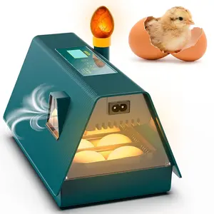 Smart Incubator for Hatching Eggs - Ideal for All Ages - Automatic Turner and Humidity Control - Integrated Candler - 10 Eggs