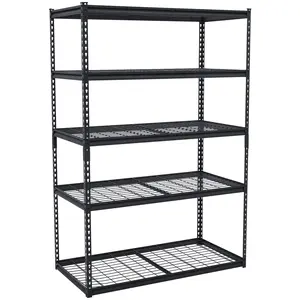 Storage Shelving Unit, 5-Tier Adjustable Storage Shelves, 60" L x 24" W x 78" H Heavy Duty Garage Storage Shelves, Metal Shelves for Kitchen Pantry Basement Bathroom Laundry