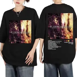 Rock Band My Chemical Romance Album Poster Printed T-shirt Harajuku Rock  d T-shirts Men's Women Fashion Vintage T Shirts U