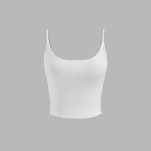 Cider [3 colors, size 2-10] Cotton-blend Scoop Neckline Solid Adjustable Strap Cami Top