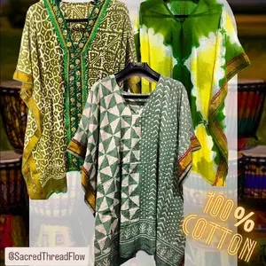 100% Cotton Hand Block Printed Kaftans