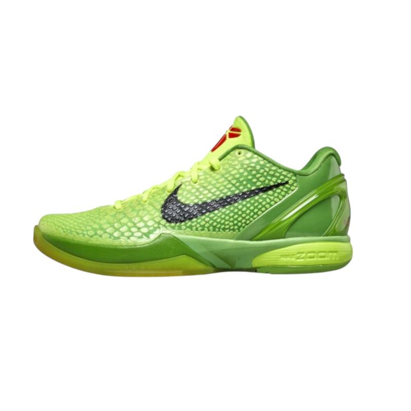 Kobe 6 Proto Grinch 2020 Sneaker in Iconic Christmas Green/Red.  Mamba Mentality!