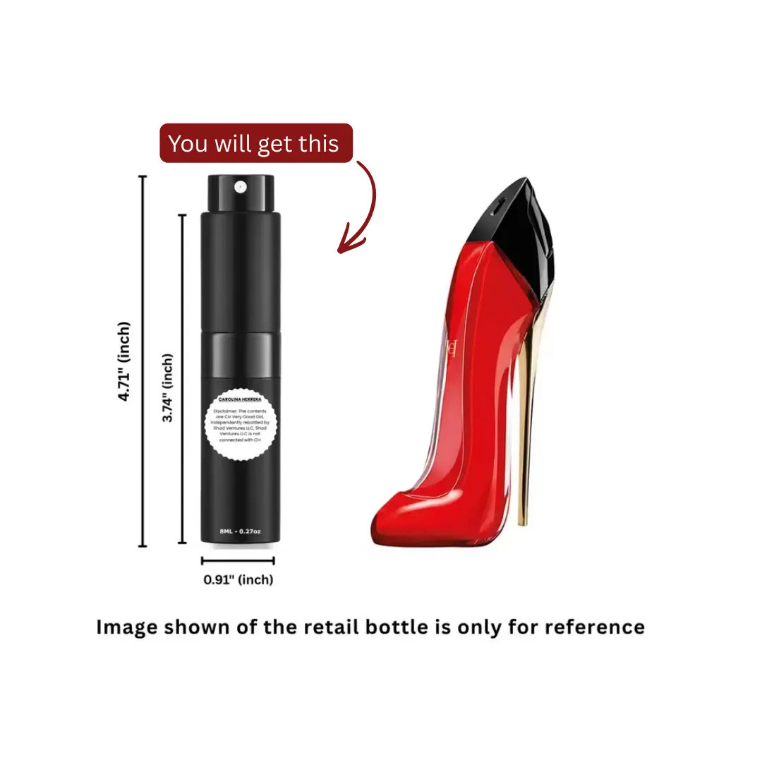 Carolina Herrera Very Good Girl Eau de Parfum for Women 8ml / 0.27oz – 100% Original Authentic Decanted Perfume Spray