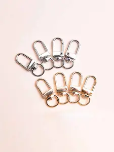 Premium Metal Keychain Hook, Alloy Pendant Accessory, DIY Phone Charm, Doll Key Holder, Fashionable Alloy Keychain, Unique Small Accessories for Bags & Keys