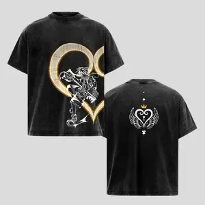 Sora Kingdom Hearts Keyblade Heartless Emblem Graphic Tee, Kingdom Hearts Sora Streetwear Shirt, Anime Game Crossover Vintage Style T-Shirt, Keyblade Wielder Aesthetic Unisex Tee clothing merch