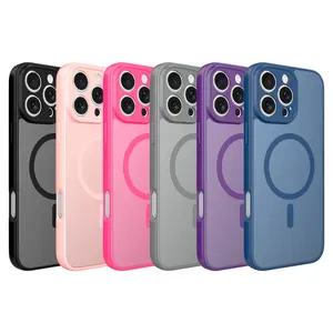 HAY Matte Translucent Magnetic Phone Case For iPhone 17 16 15 14 13 12 Pro Max Plus For Magsafe Wireless Charge Shockproof Cover