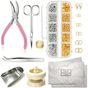 Complete Jewelry Making & Repair Kit with Tools, Jump Rings, and Findings for Beginners to Make DIY Earrings, Bracelets & Pendants