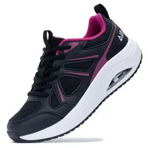 AOV Arch Support Sneakers for Women Wide Width Walking Shoes Cushioned Tennis Breathable Upper Footwear