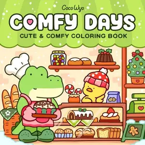 Comfy Days: Coloring Book for Adults and Teens Featuring Super Cute Animal Characters in Cozy Hygge Moments for Relaxation (Cozy Spaces Coloring)  Paperback – July 9, 2024