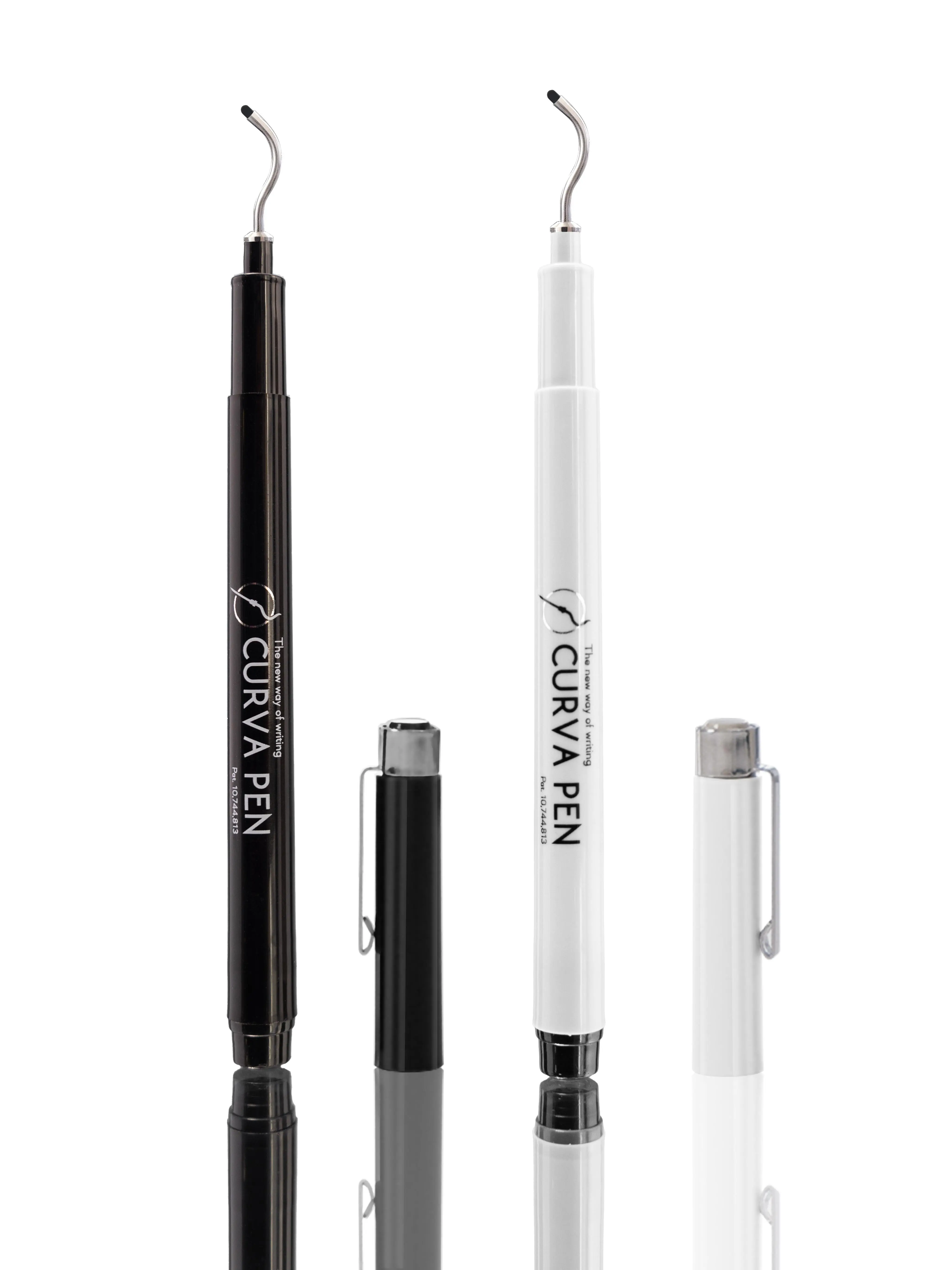 CurvaPen Patented  2 Pen Pack - 0.7mm Quick-Dry Archival Ink, Curved Nib for a Smooth Luxury Office Stationery Writing Tool Experience