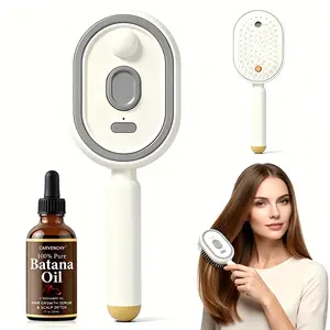 Spray Air Cushion Massage Comb Self-Cleaning Anti-Tangle Essential Oil Mist Hair Care Comb Anti-Static Volumizing Aromatherapy Comb Perfect Gift for Mom and Girlfriend
