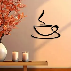 1pc Coffee Cup Metal Wall Art, Coffee Cup Statue Mural, Perfect for Café Corner, Breakfast Nook, Gourmet Wall Decor, Barista Day Decor, Ideal Gift for Coffee Aficionados