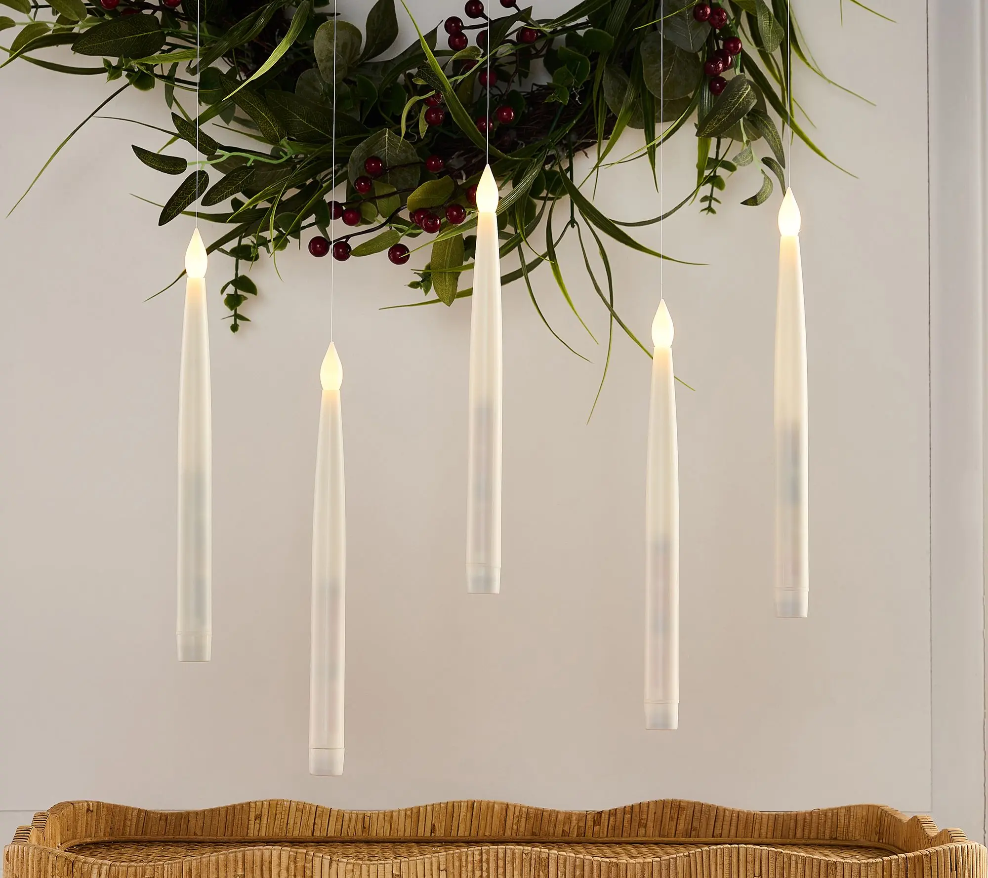 Martha Stewart Set of 15 Floating Taper Candles with Remote