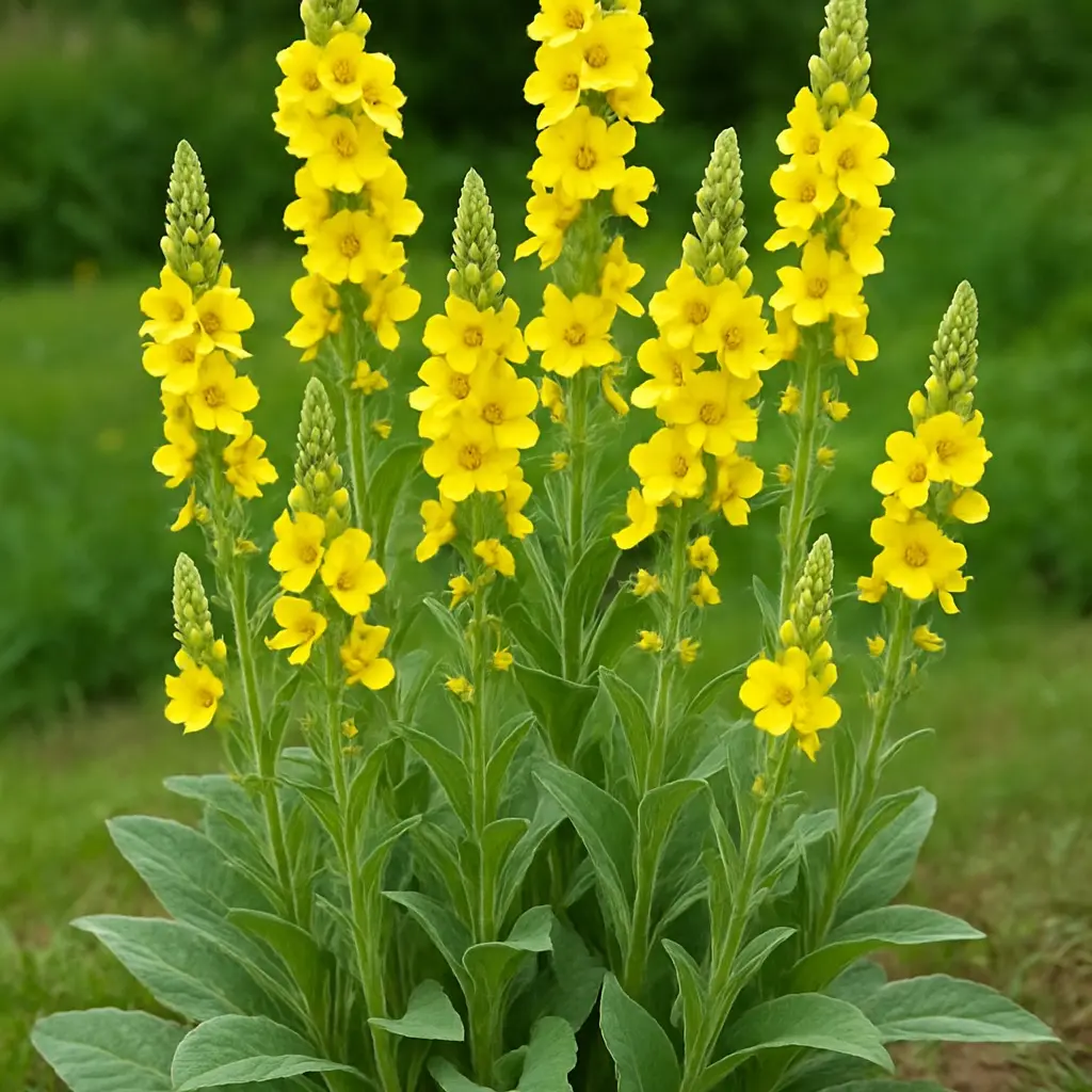 100 Mullein Seeds – Ornamental Flowering Plant (Verbascum thapsus)Tall Spikes of Golden Blooms – Drought Tolerant, Pollinator Friendly