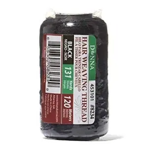 DONNA HAIR WEAVING THREAD 120M BLACK