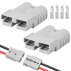 Mindow Battery Quick Connect/Disconnect, 600V Compatible with Anderson Connector, Quick Jumper Cable Plug Connector Kit for Car/RV/Truck/Forklift Rescue Winch Trailer, Traction