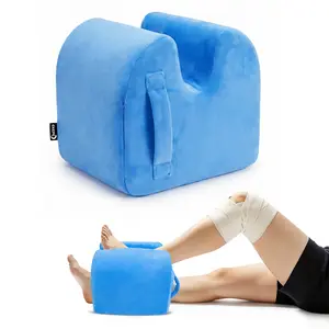 Leg Elevation Pillow for After Surgery, Wedge Knee Pillow for Post Knee Replacement, ACL & Hip Support, Memory Foam Support Cushion, Blue