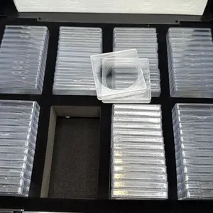 3D Printed by Me Round Airtight Plastic Storage Box Set, Stackable Storage Organizer for 100 Coins, Modern Home Supplies Organiser