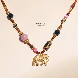 Lucky Elephant Necklace | Stainless Steel 18k gold plated 