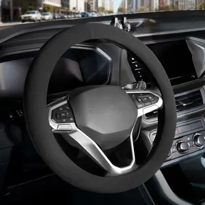 FLORICH Microfiber Suede Winter Steering Wheel Cover wheel protective cover napa leather | Anti-Slip & Soft (14-15")