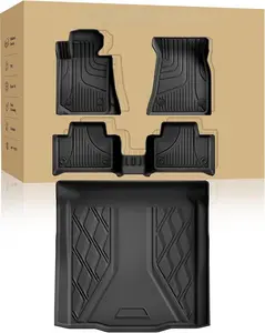 For BMW 3 Series Sedan 2019-2026 (Without Spare Tire Compartment) Floor Mats & Cargo Mat Custom Fit- All Weather Floor Liners for 3 Series 330i M3 M340i Car Mats Black (NOT For GT) Vehicle Accessories  Interior Accessories  Car Accessories
