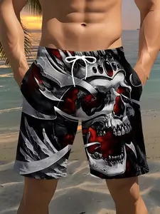 Men's Quick-Dry Lightweight Breathable Swim Shorts Board Shorts with Adjustable Waist & Pockets Gothic Streetwear Surf Pants Suitable for Surfing Pool Beach Tropical Menswear