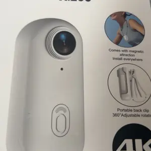 NUISK Mini Action Camera  Waterproof IPX7 Wearable Video Recorder with Magnetic Mount for Pets & Vlogging Metal Black Stick， Ideal Gift for Girls, Boys Teenagers, and Beginners,  Lens Recording，TikTokShopSpringGlowUp